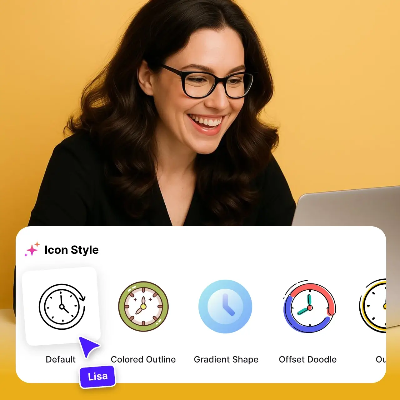 Instantly generating custom app and social media icons using a free icon generator with editable styles