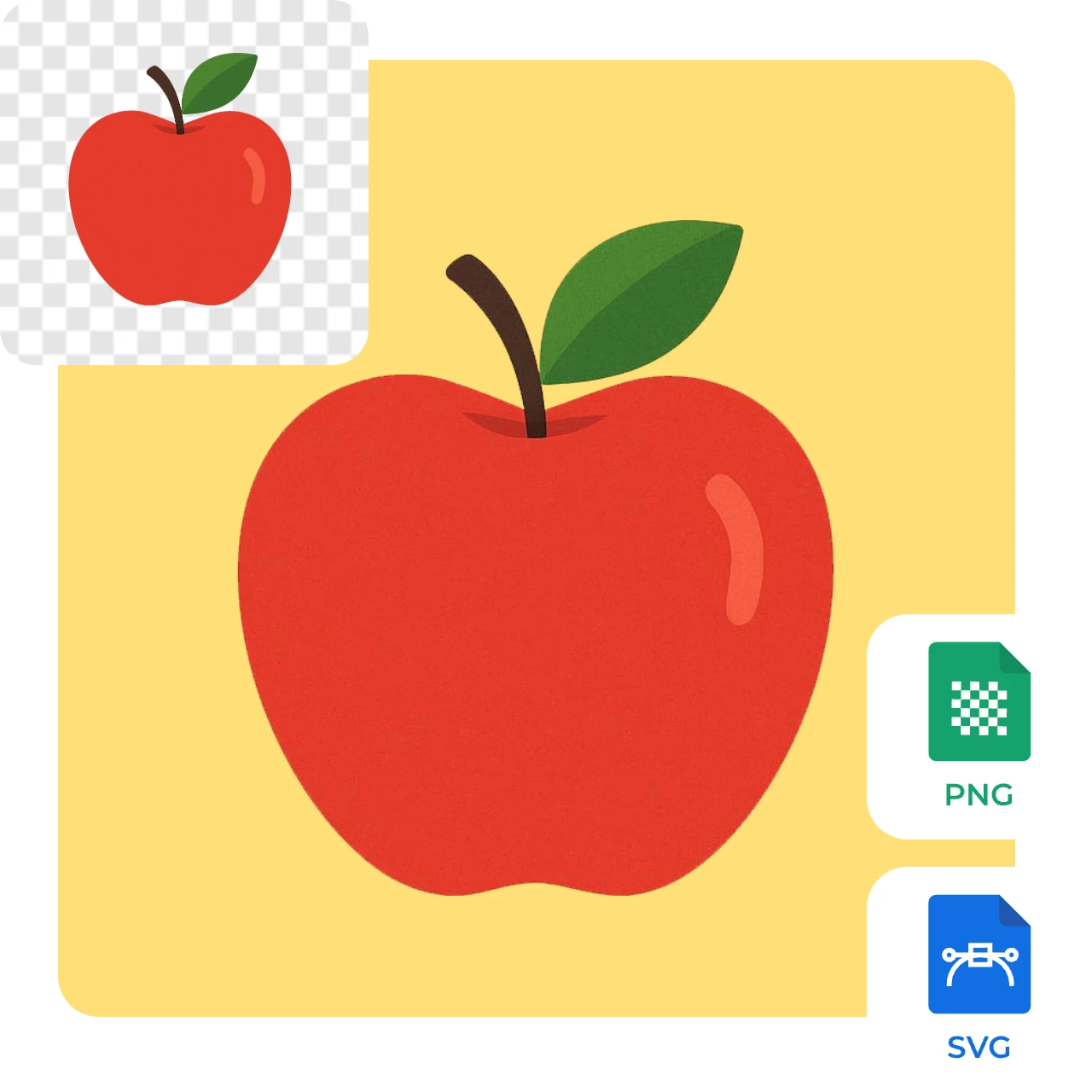 Downloading high resolution vector icons in SVG and PNG formats optimized for web, Android, and iOS