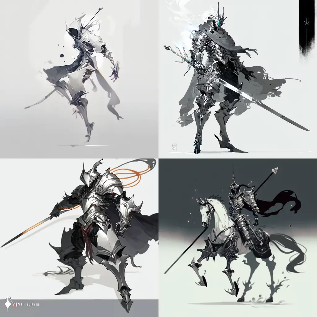 Armor Character in Dark Fantasy Style