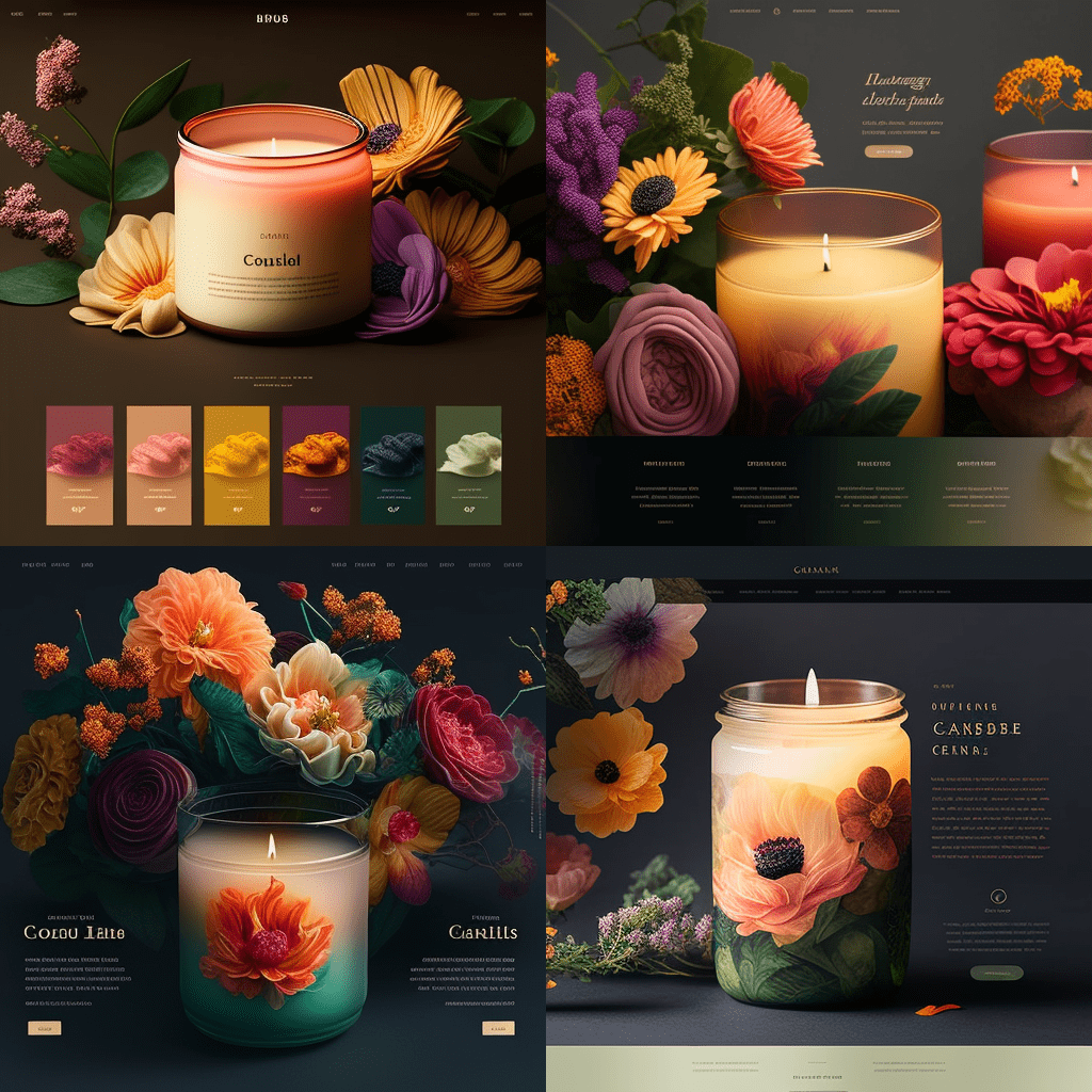 beautiful website for candles