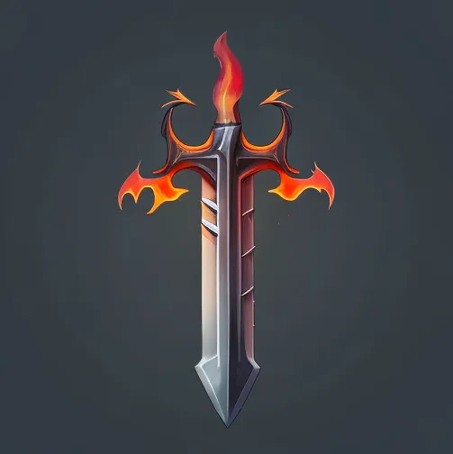 icon of a burning sword