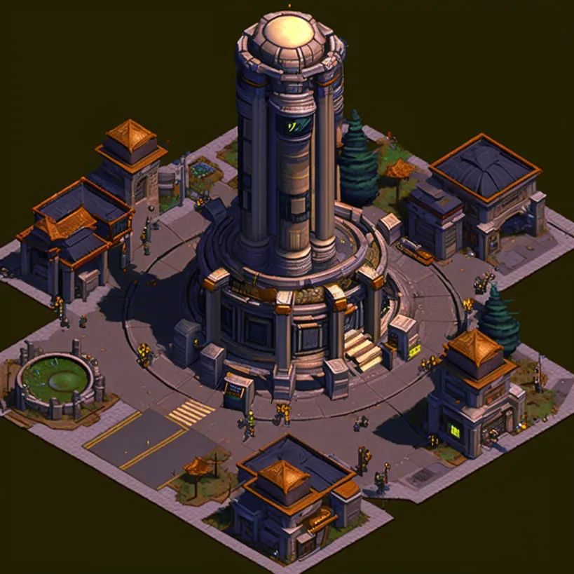 isometric town center from starcraft