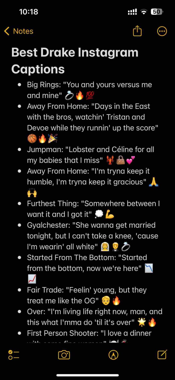 300+ Best Drake Instagram Captions & Lyrics Arvin