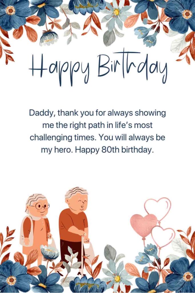 80th Birthday Wishes for Dad