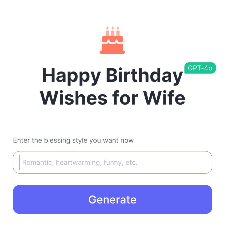 Birthday wishes for wife generator
