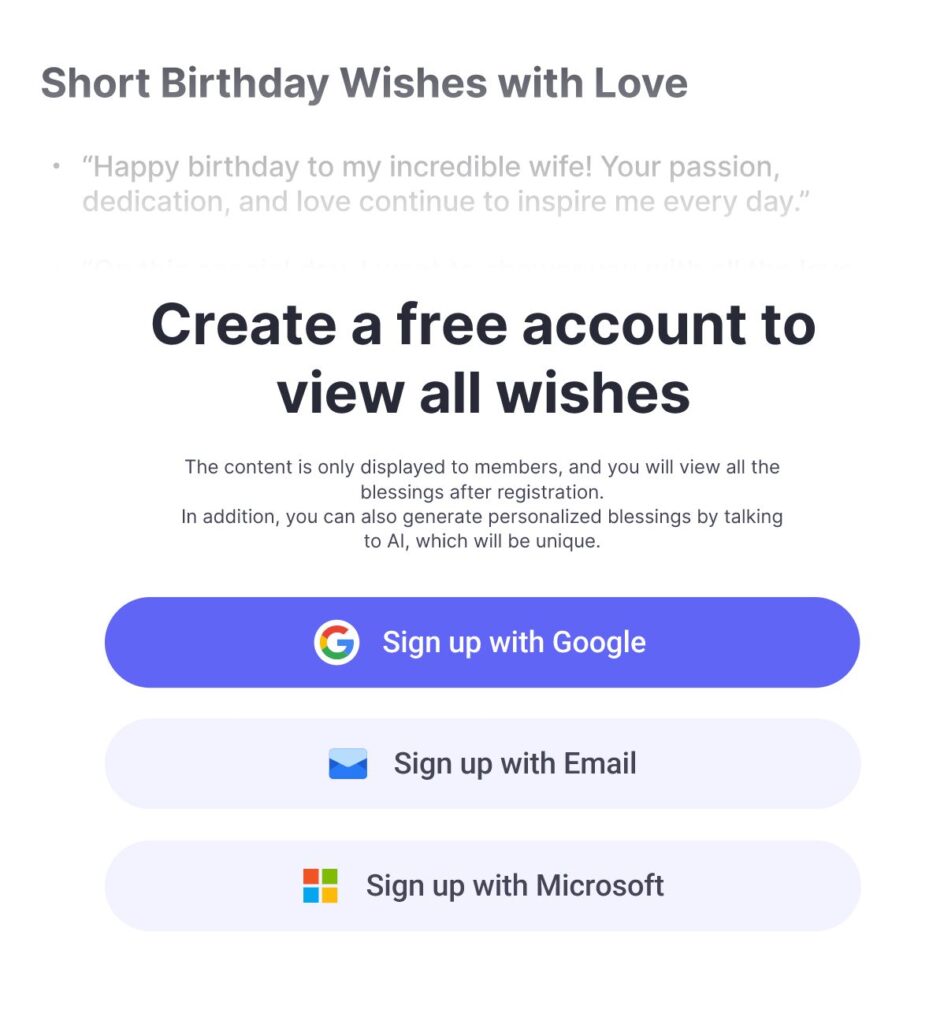 Birthday wishes generator - unlock