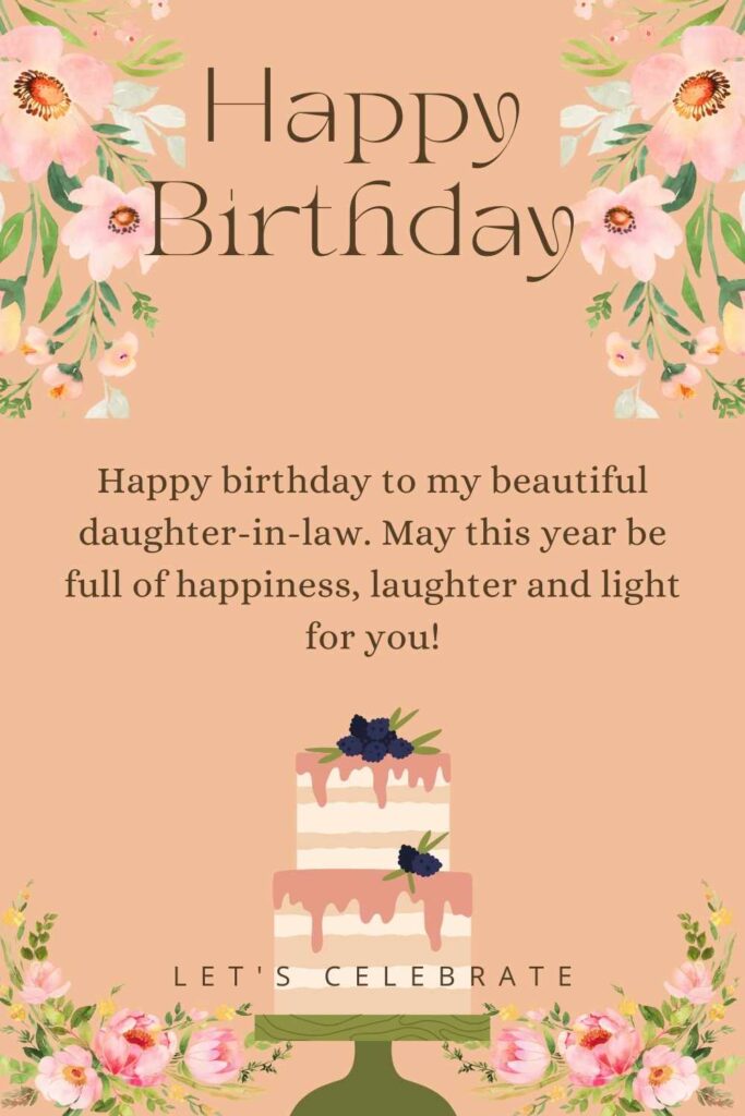 Simple Birthday Wishes for Daughter-in-Law