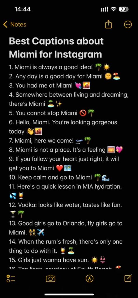 best captions about miami for instagram