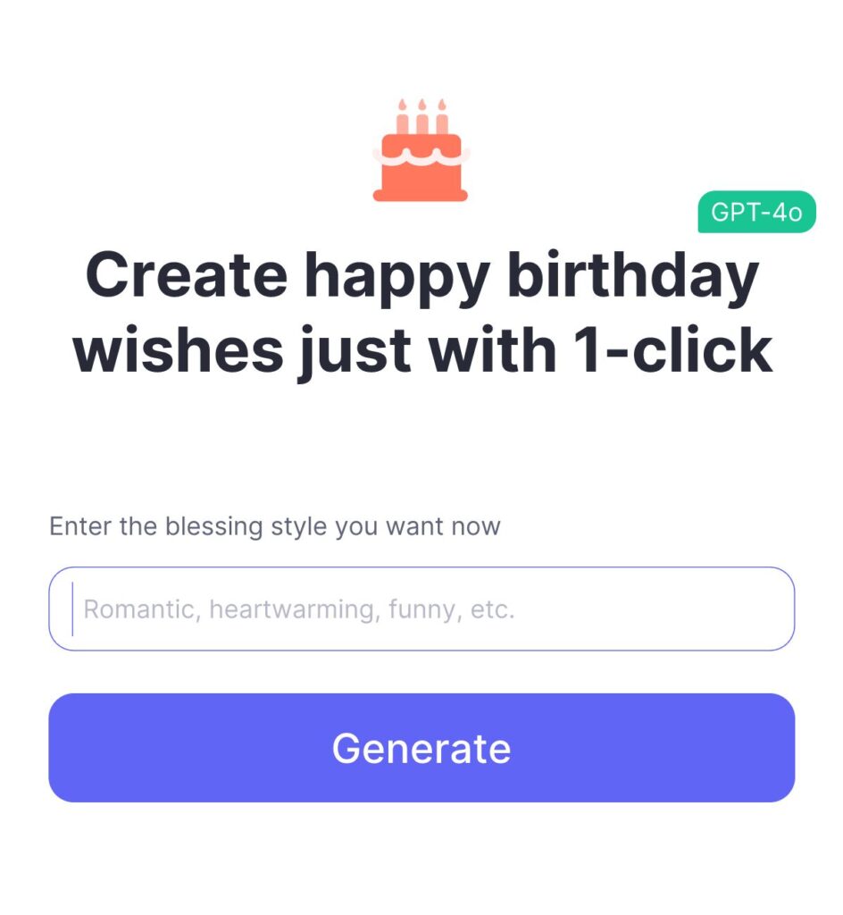 Birthday wishes generator