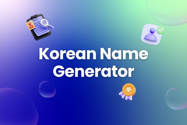 Korean Name Generator & Meaningful Korean Name Options