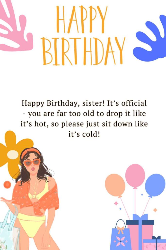 Short Funny Birthday Wishes For Younger Sister On Insrama Day 