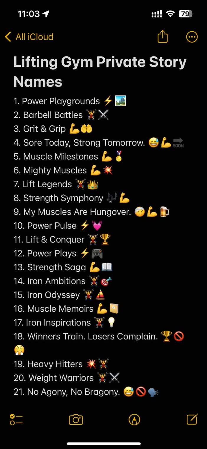 200+ Gym Private Story Names for Snapchat 2024 Arvin
