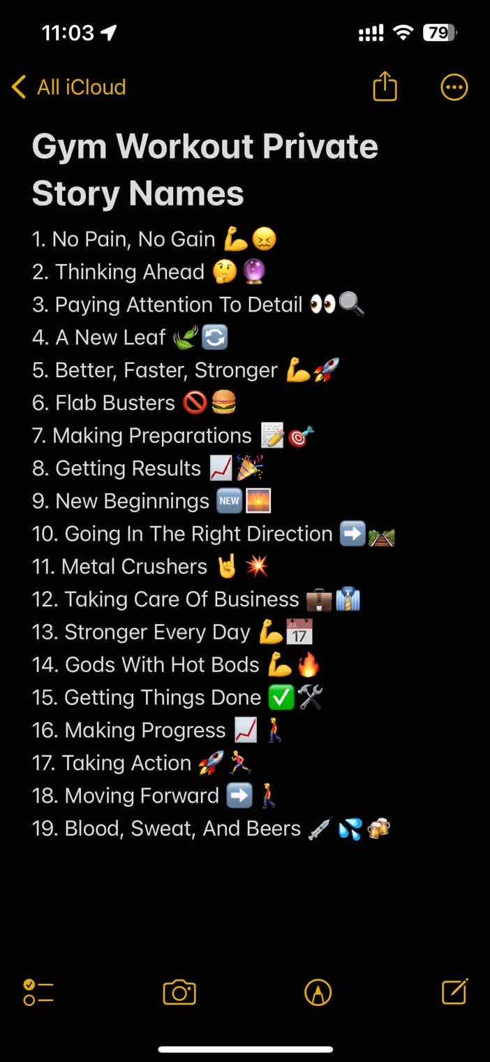 200+ Gym Private Story Names for Snapchat 2024 Arvin