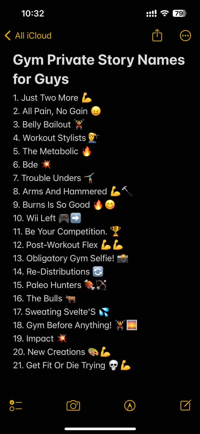 200+ Gym Private Story Names for Snapchat 2024 Arvin