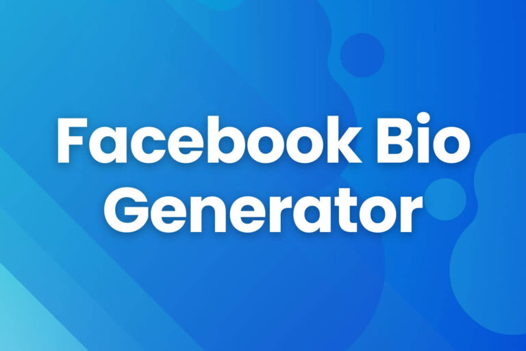 Facebook Bio Generator – 100% Free, No Login