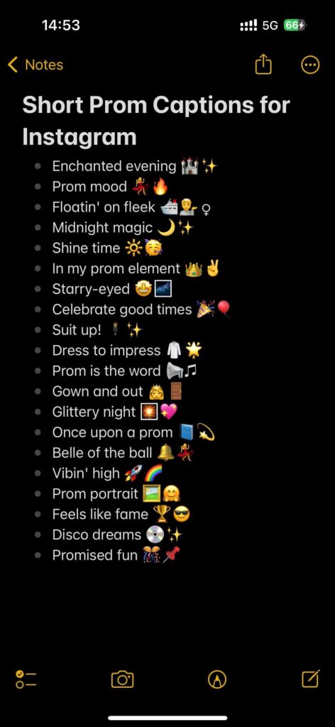 prom captions for instagram