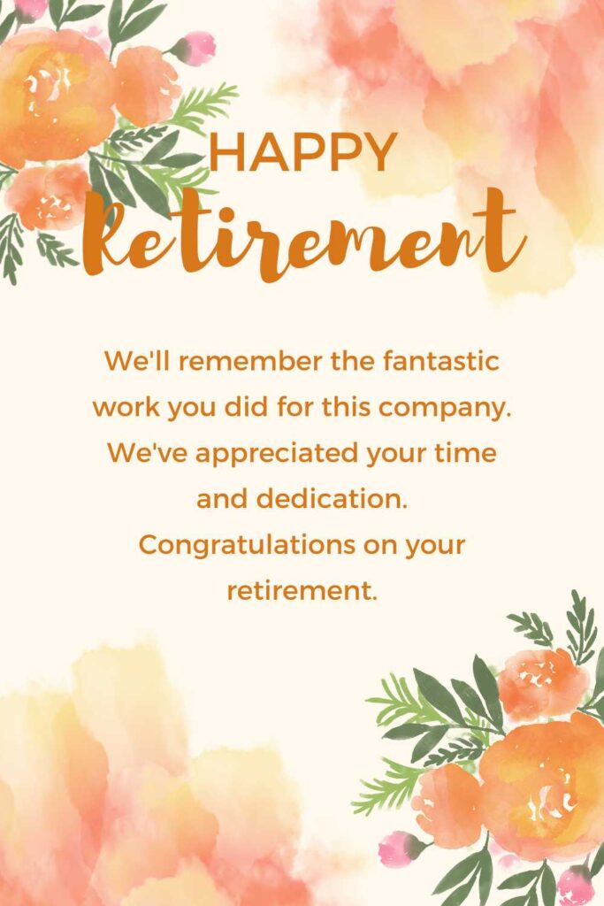 emotional retirement messages
