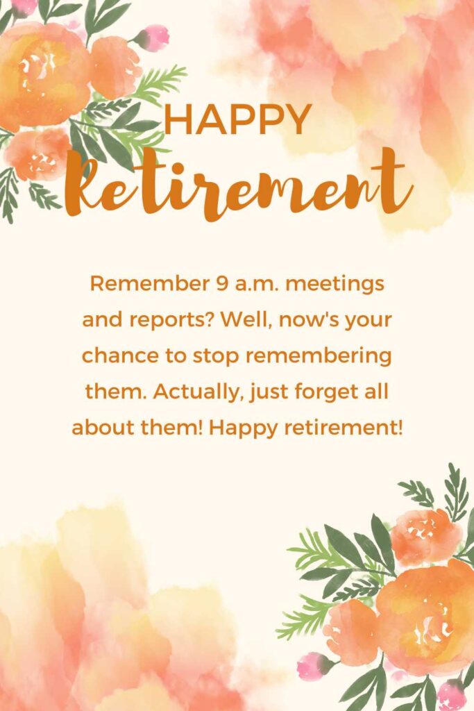 funny retirement messages