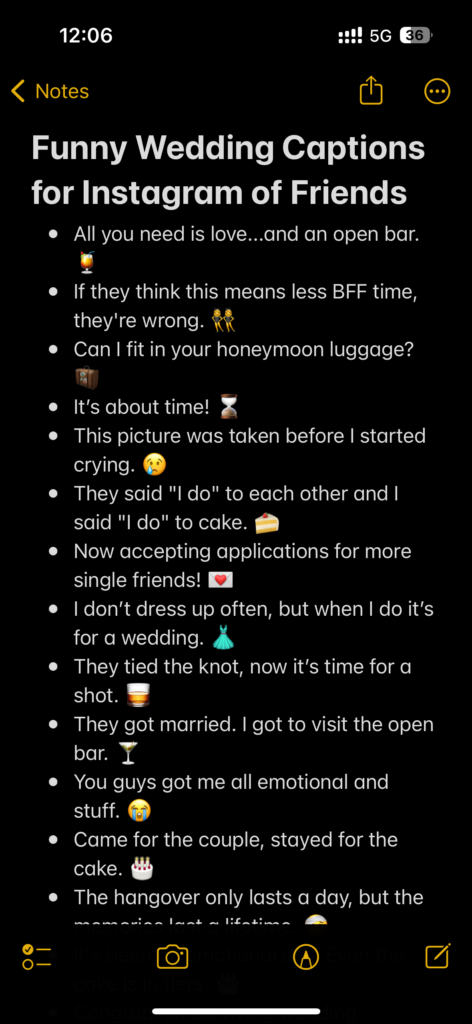 Wedding Captions for Instagram