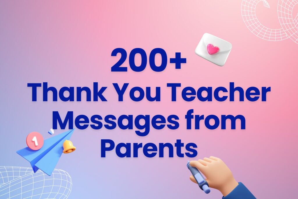 200+ Thank You Teacher Messages from Parents for Appreciation - Arvin