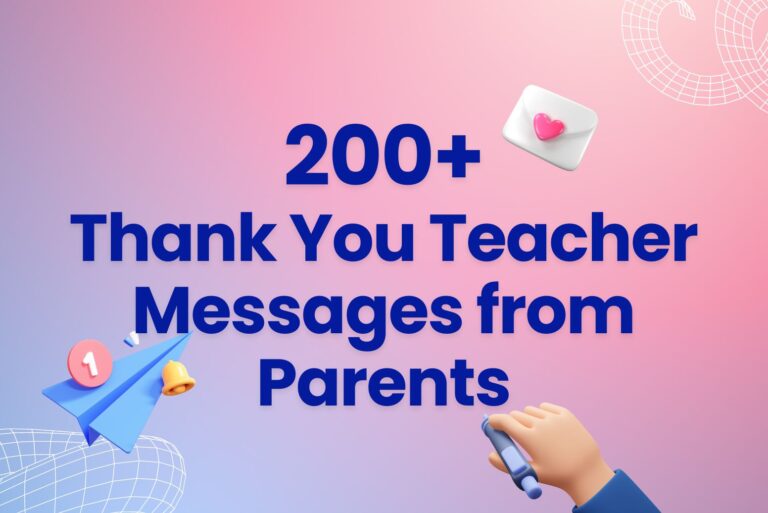 200+ Thank You Teacher Messages from Parents for Appreciation
