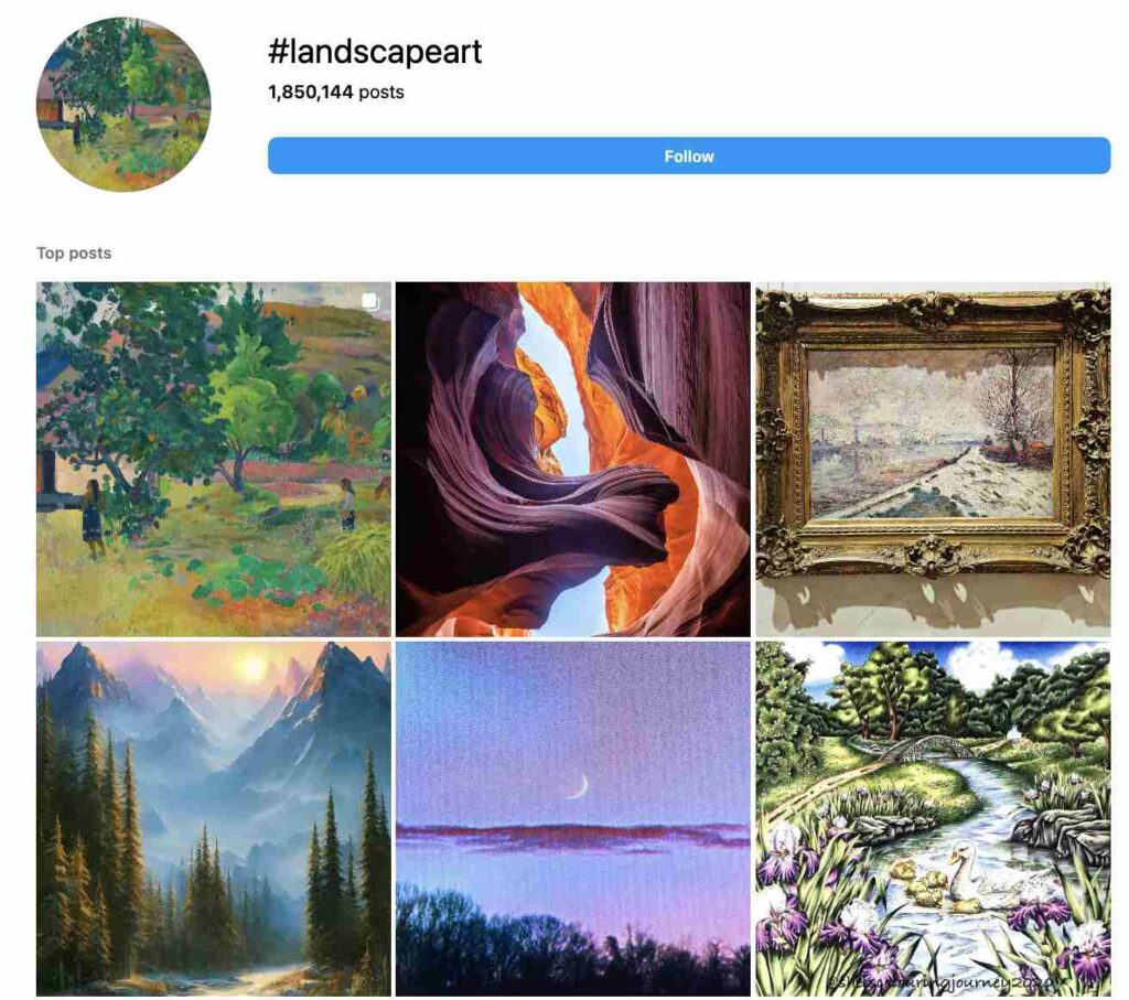 Landscape Art Hashtags