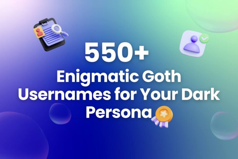 550+ Enigmatic Goth Usernames for Your Dark Persona