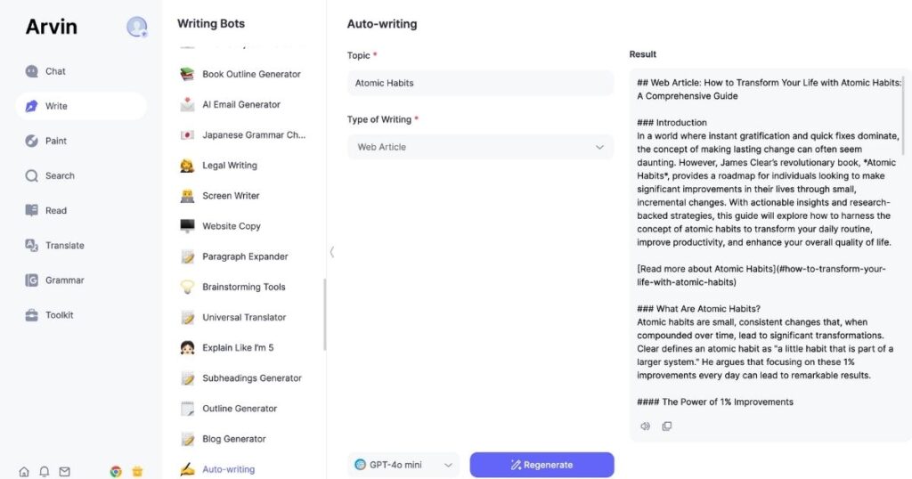 atomic habits summary auto writing