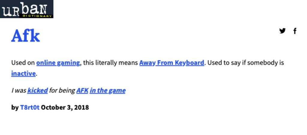 AFK urban dictionaary meaning