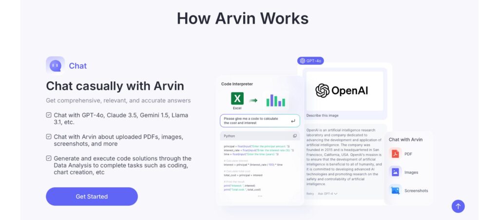 How-Arvin-Works-Chat-Function