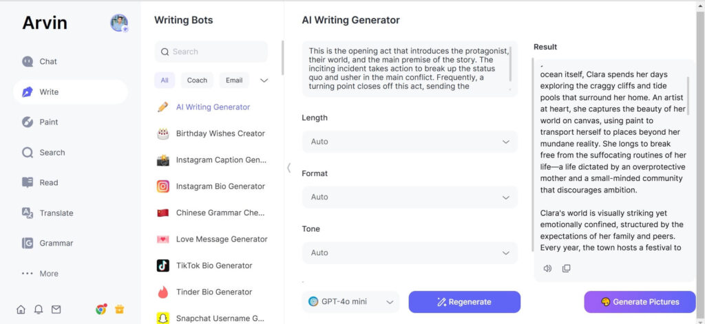 How to Write a Novel Generate and Refine Outlines with Arvin