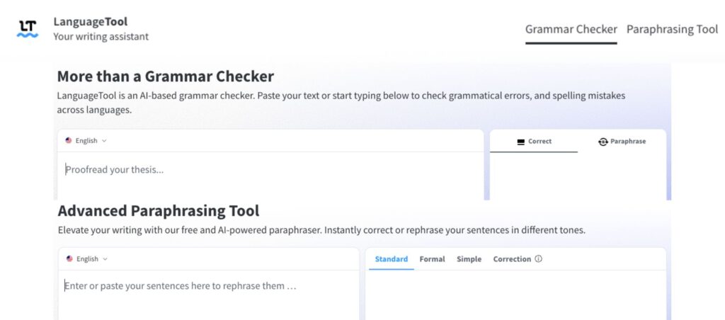 LanguageTool grammar checker paraphrasing tool for your work.