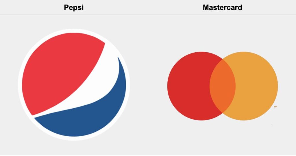 Abstract Designs of Pepsi and MasterCard Logos