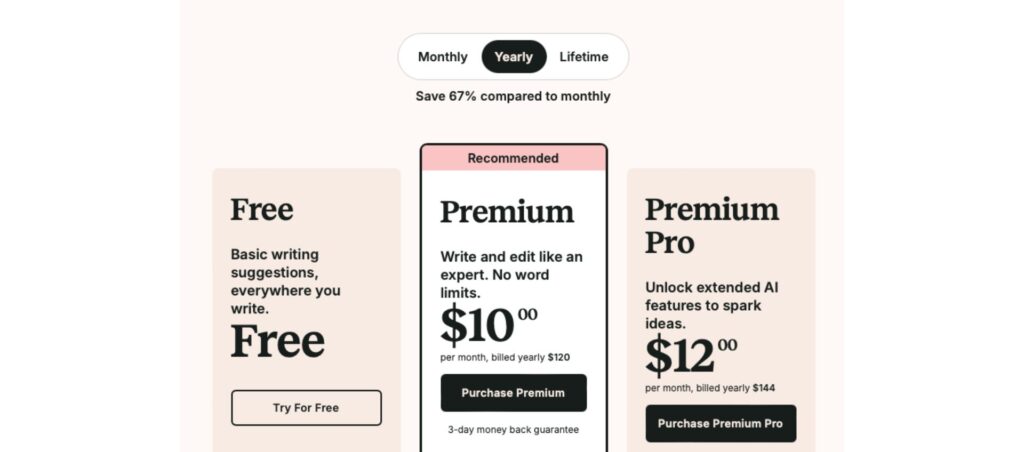 ProWritingAid-Pricing-Subscription-Yearly