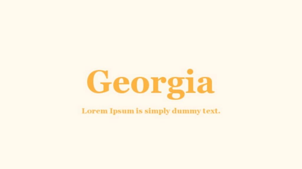 Best Fonts for Logos: Georgia