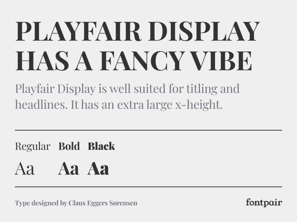 Best Fonts for Logos: Playfair Display