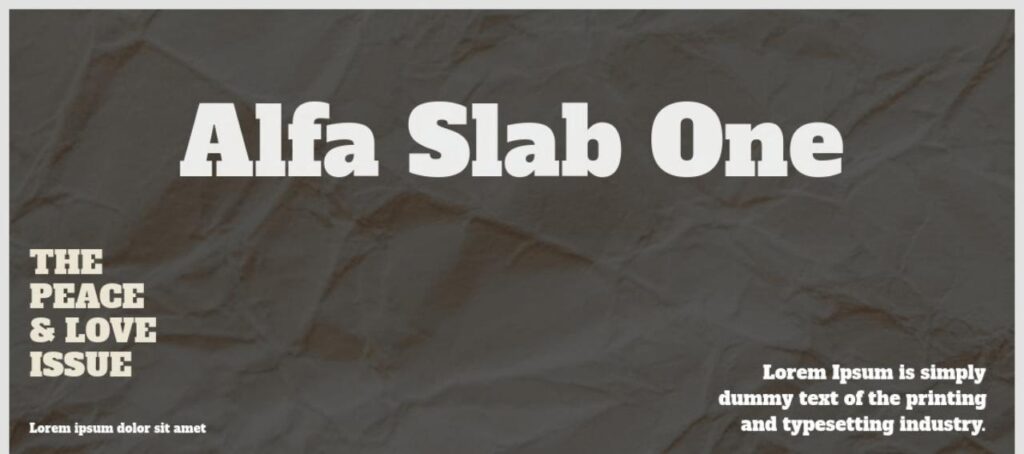 Best Fonts for Logos: Alfa Slab One