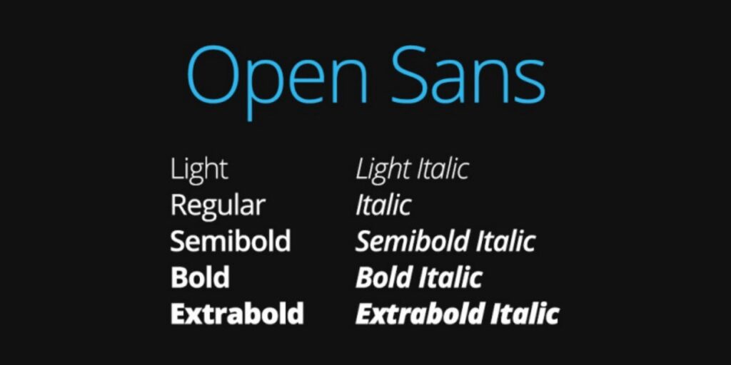 best fonts for logos Open Sans