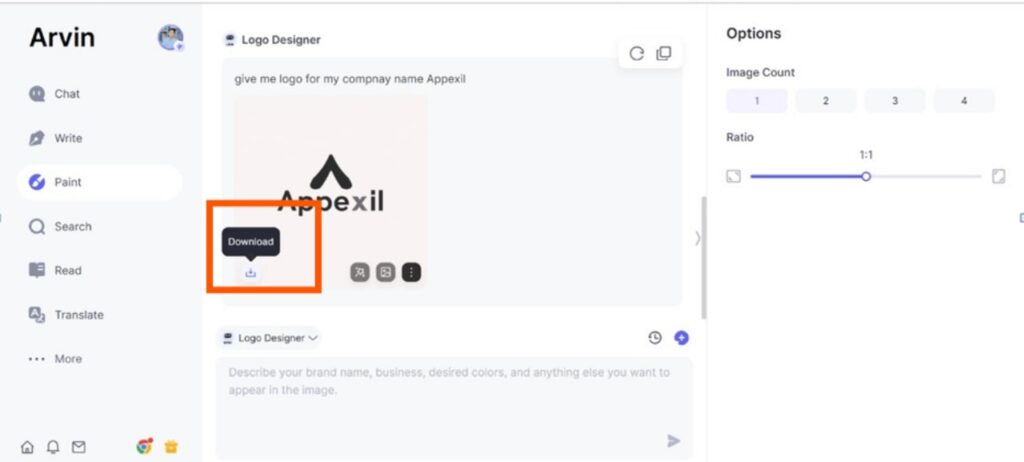 Steps to Use Arvin AI for Logo Design