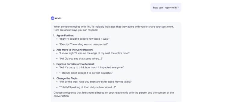 ikr meaning in chat reply