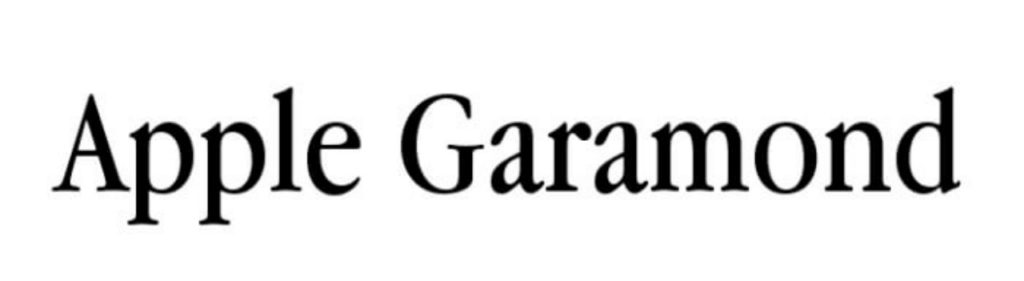 Best Fonts for Logos: Apple Garamond 