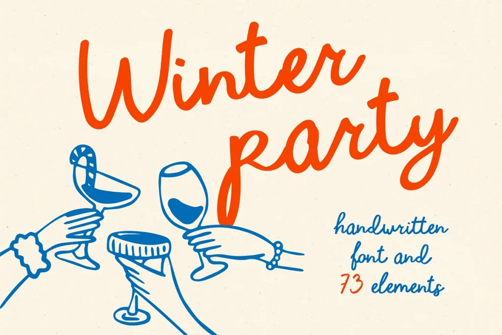 Winter party | Handwritten font
JuliaVolkova