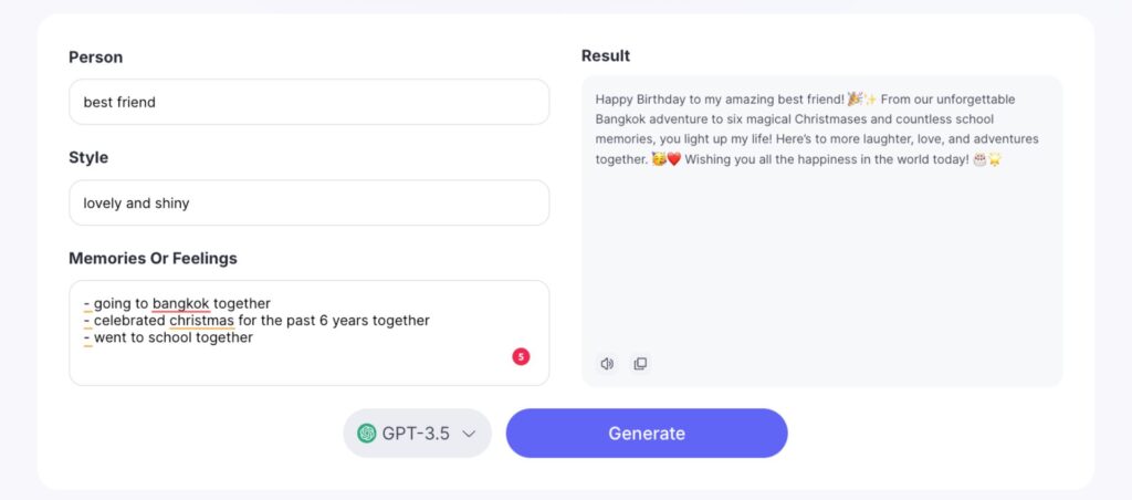 Arvin AI Birthday Wishes Generator