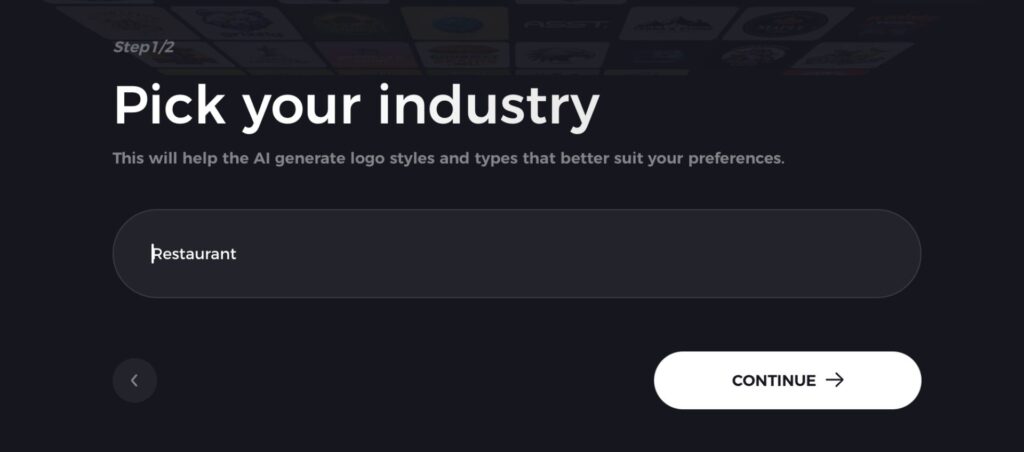 Arvin AI Logo Maker Pick Your Industry 