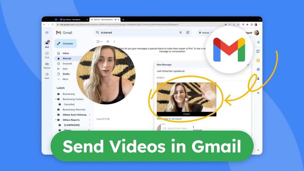 direct send a video through email