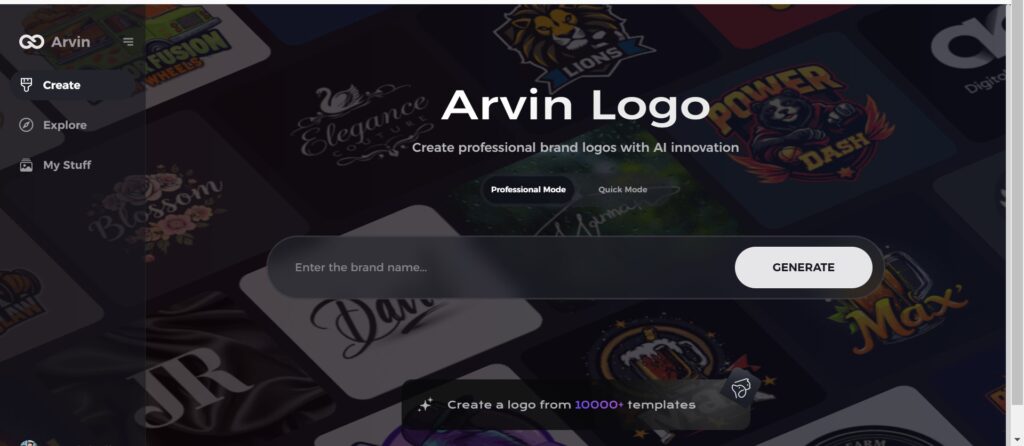 go to the arvin aI website to make logo clip art