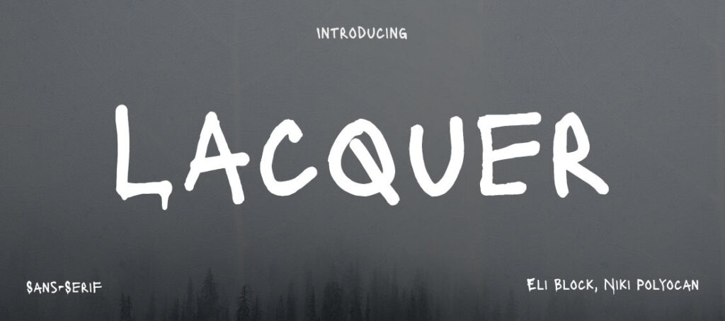 Lacquer Font
Uploaded by wanda25 𑁋 Sans-Serif Typeface