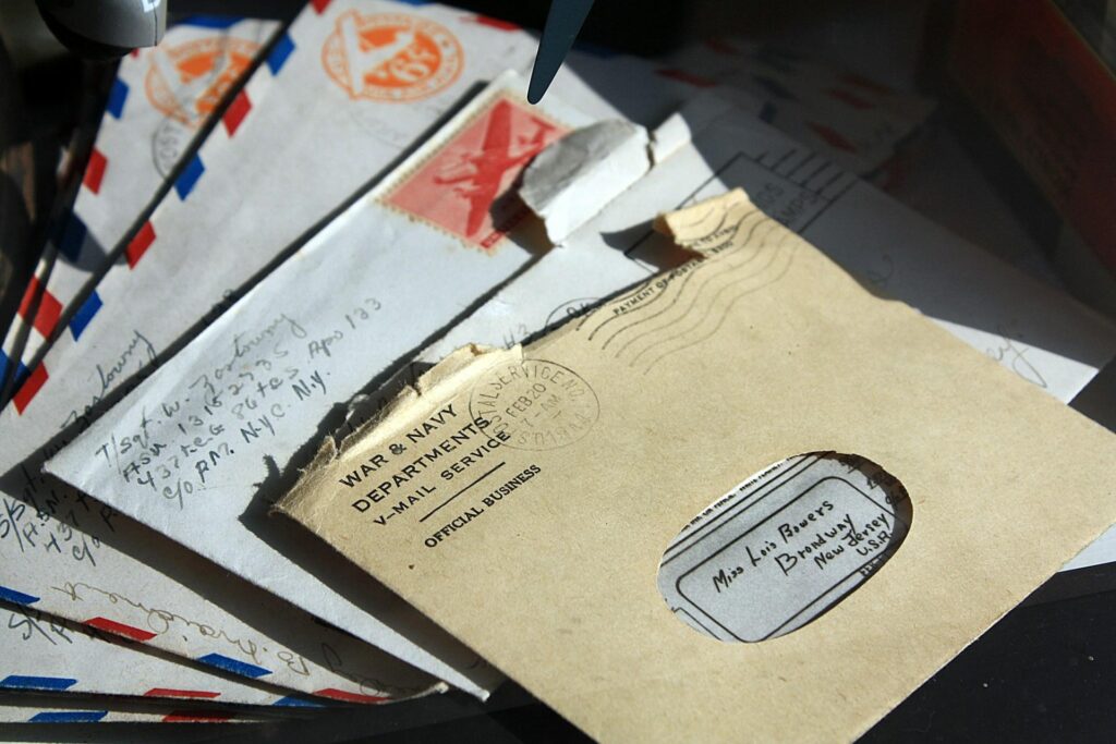 Old letters with postal marks