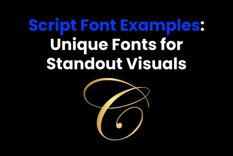 Script Font Examples: Unique Fonts for Standout Visuals