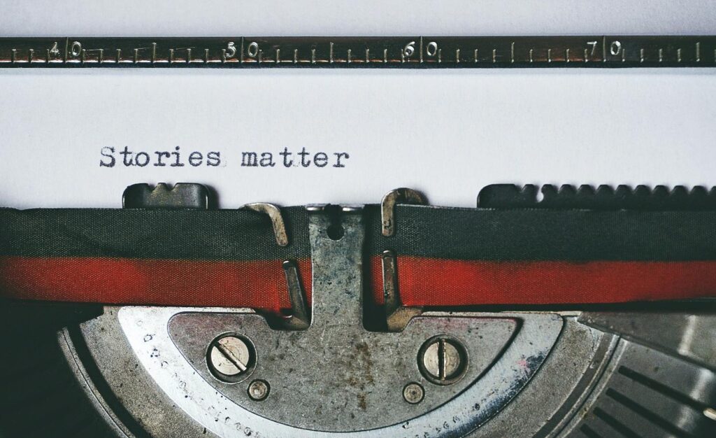 a note that says stories matter